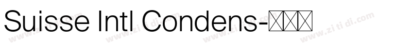 Suisse Intl Condens字体转换